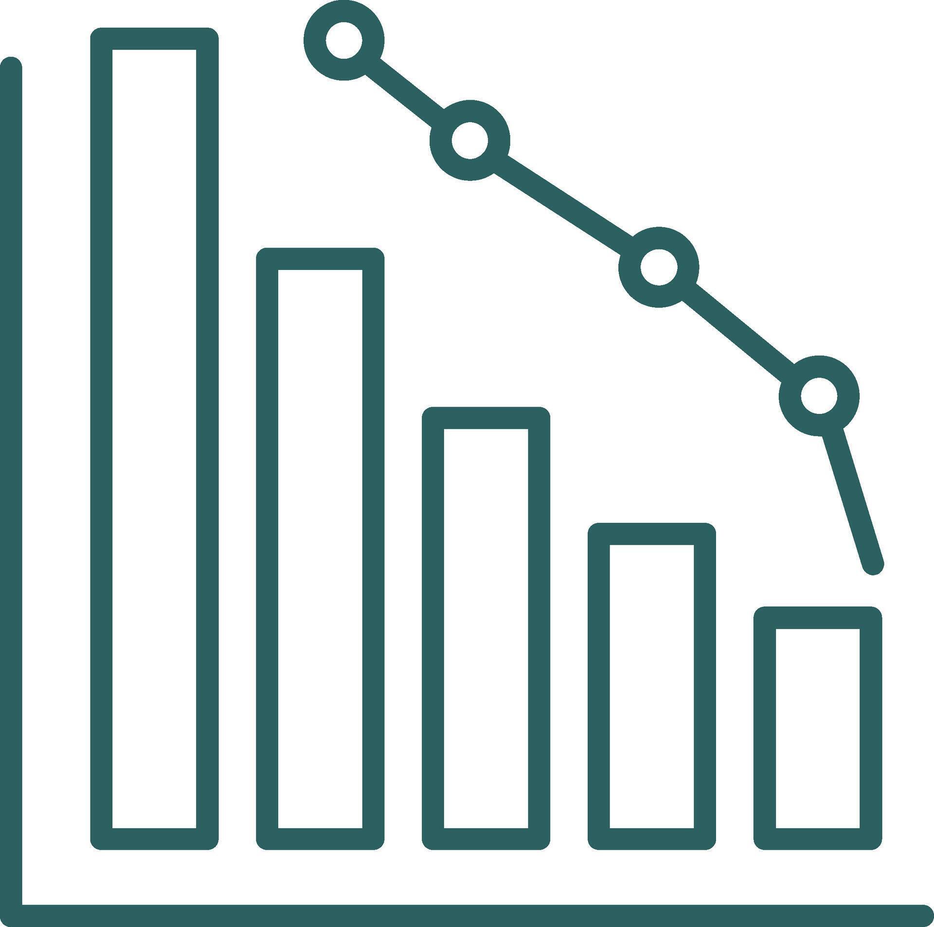 Decrease Line Gradient Round Corner Icon 42955204 Vector Art at Vecteezy
