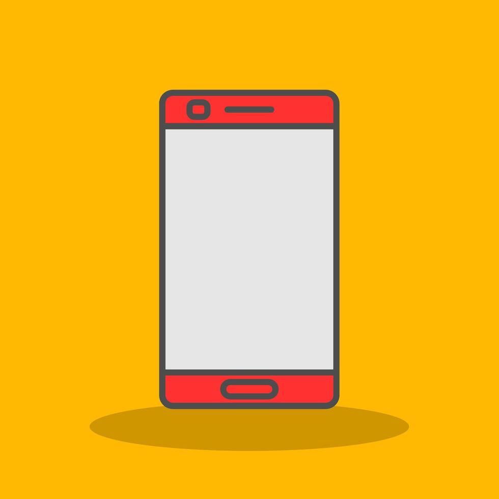 Mobile phone Filled Shadow Icon vector