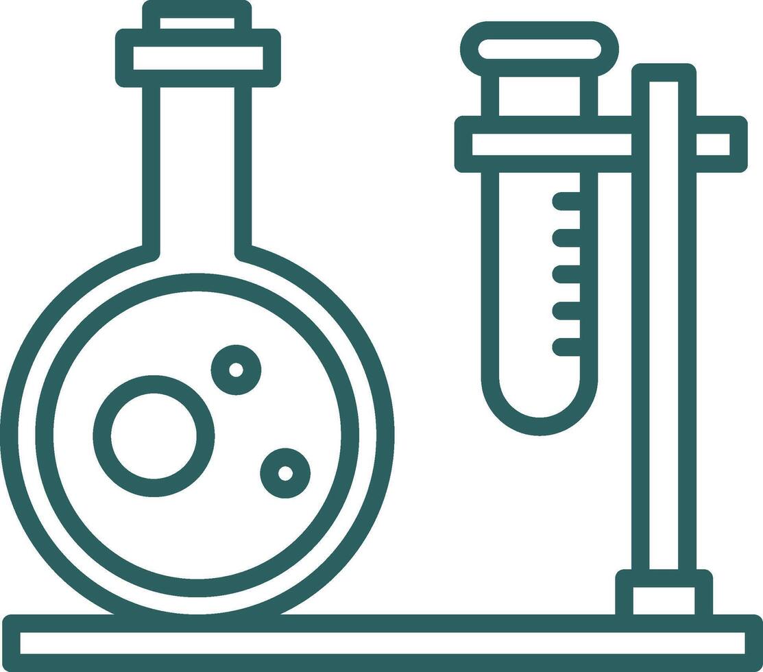 Lab Line Gradient Round Corner Icon vector