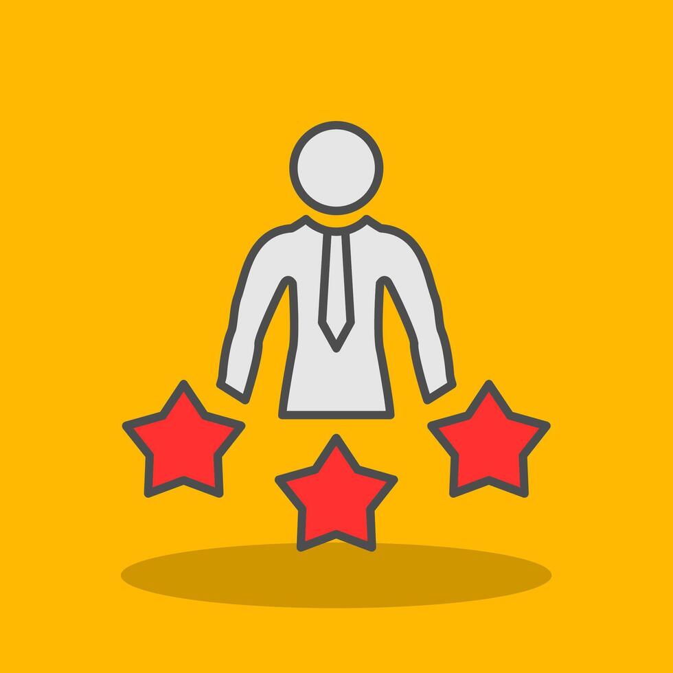 Experience Filled Shadow Icon vector