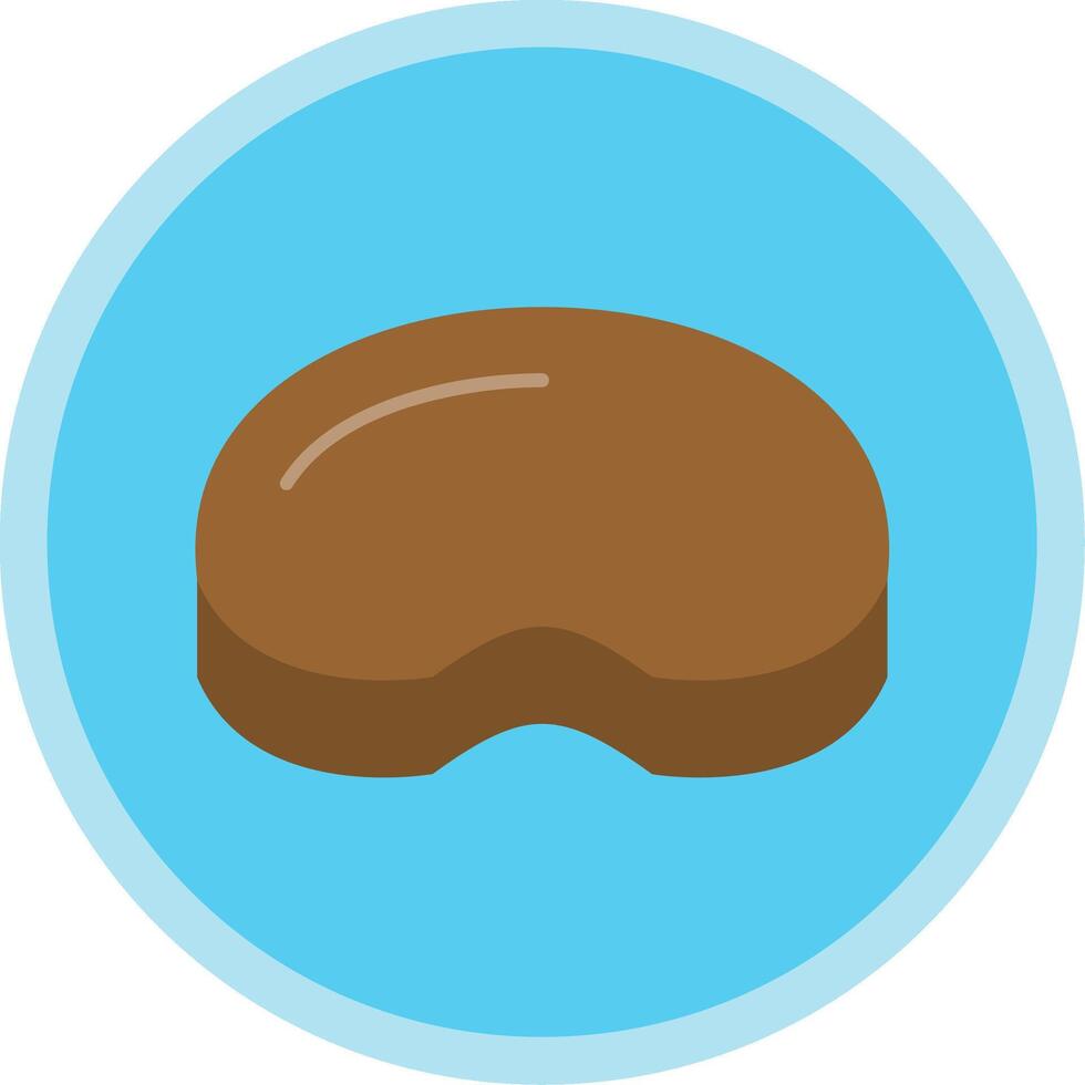 Steak Flat Multi Circle Icon vector