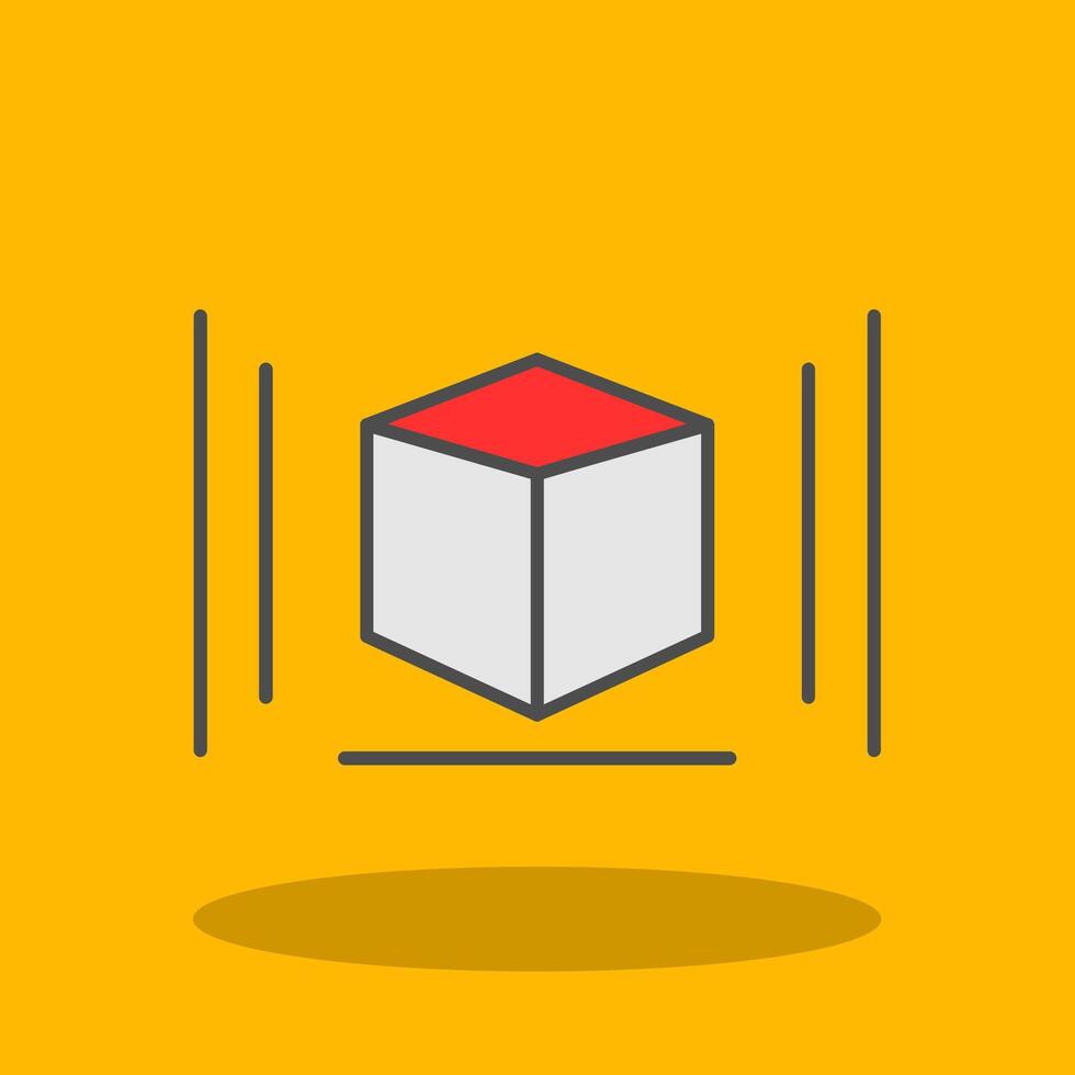 3d Modeling Filled Shadow Icon vector