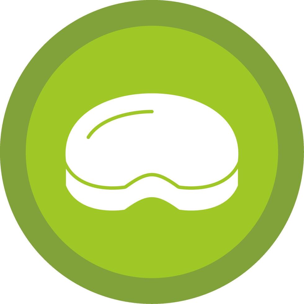 Steak Glyph Multi Circle Icon vector