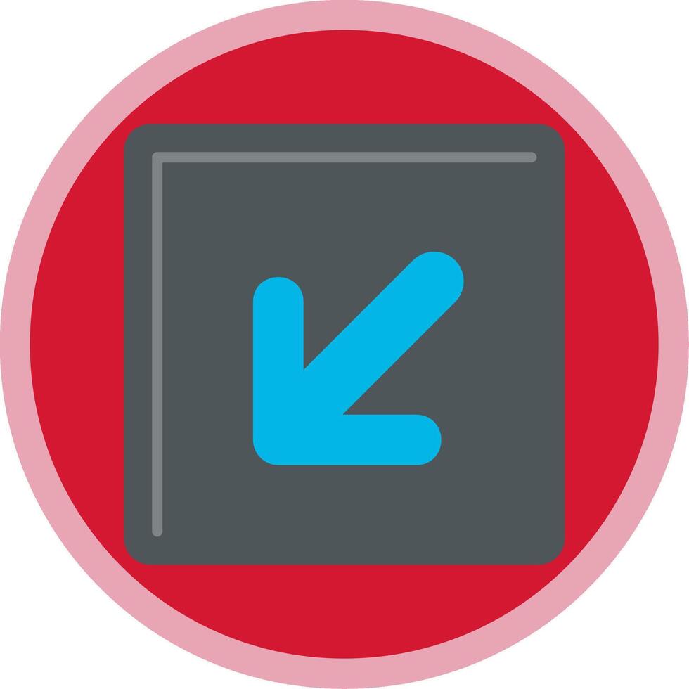 Down Left Flat Multi Circle Icon vector