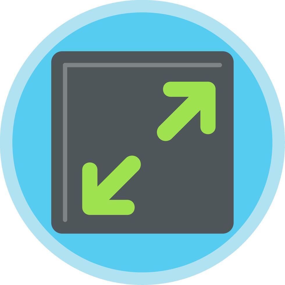 Resize Flat Multi Circle Icon vector