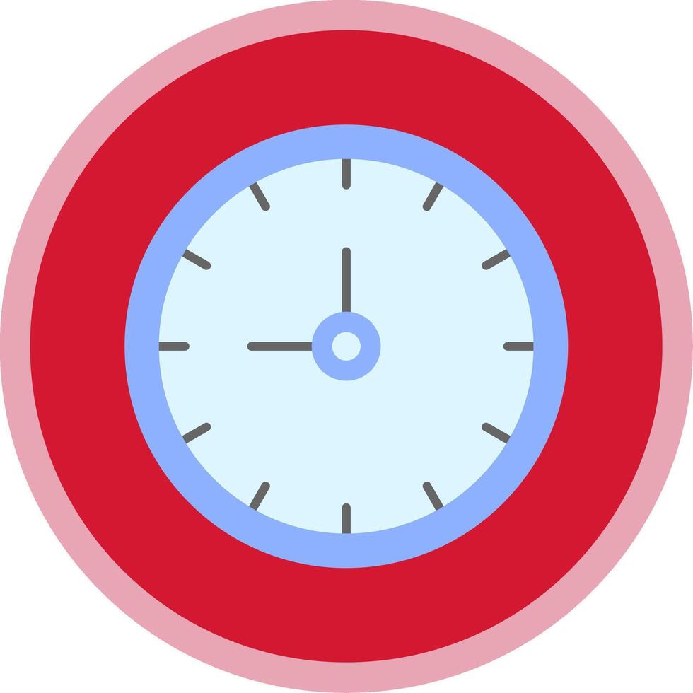 reloj plano multi circulo icono vector