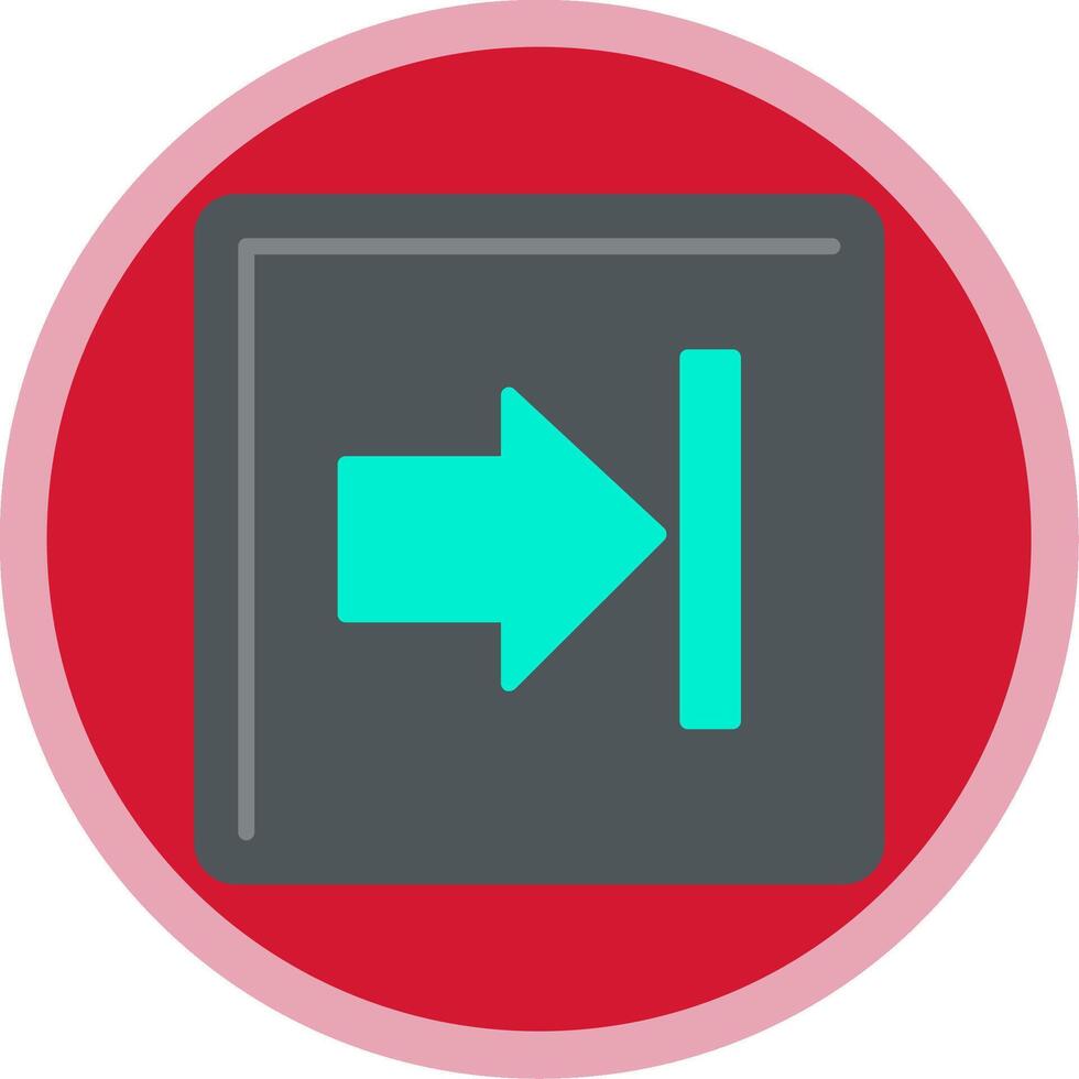 Right Arrow Flat Multi Circle Icon vector