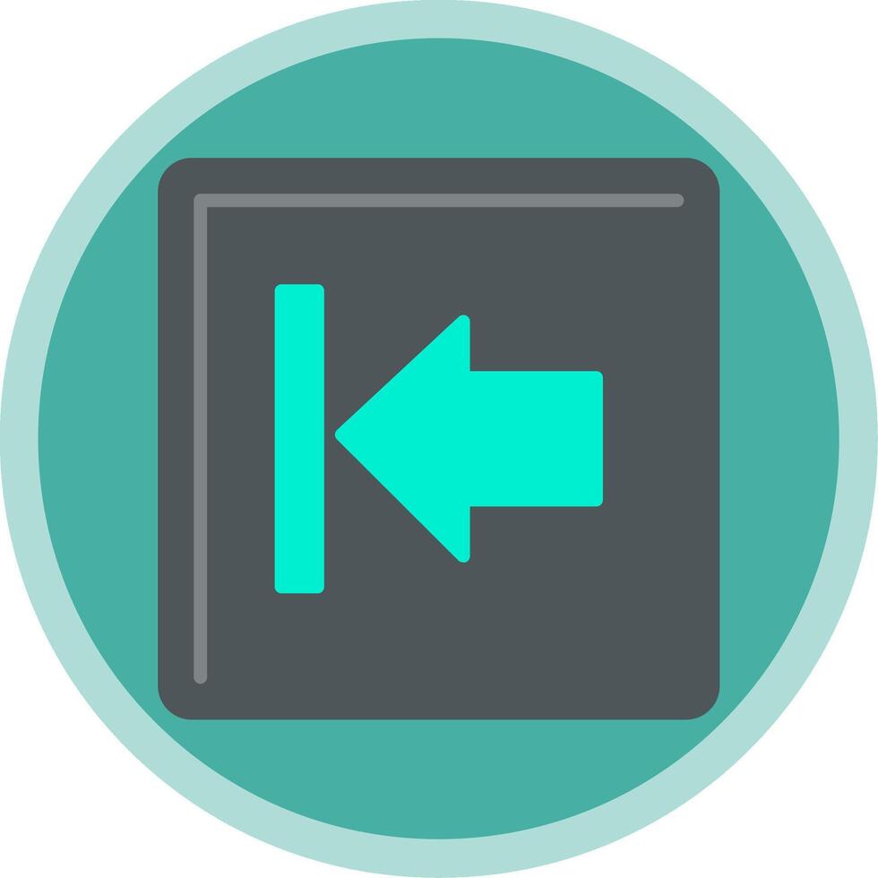 Left Arrow Flat Multi Circle Icon vector