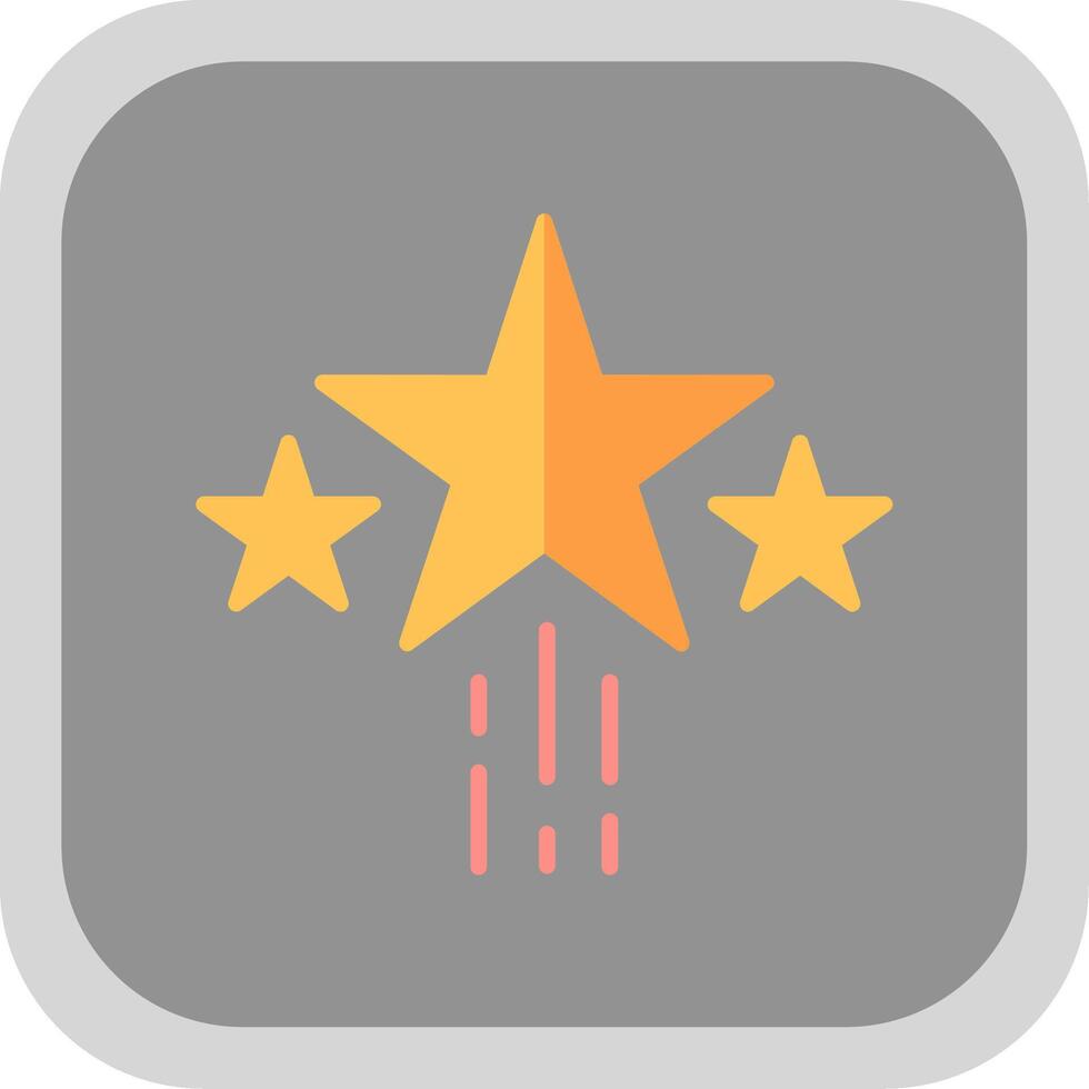 Star Flat Round Corner Icon vector