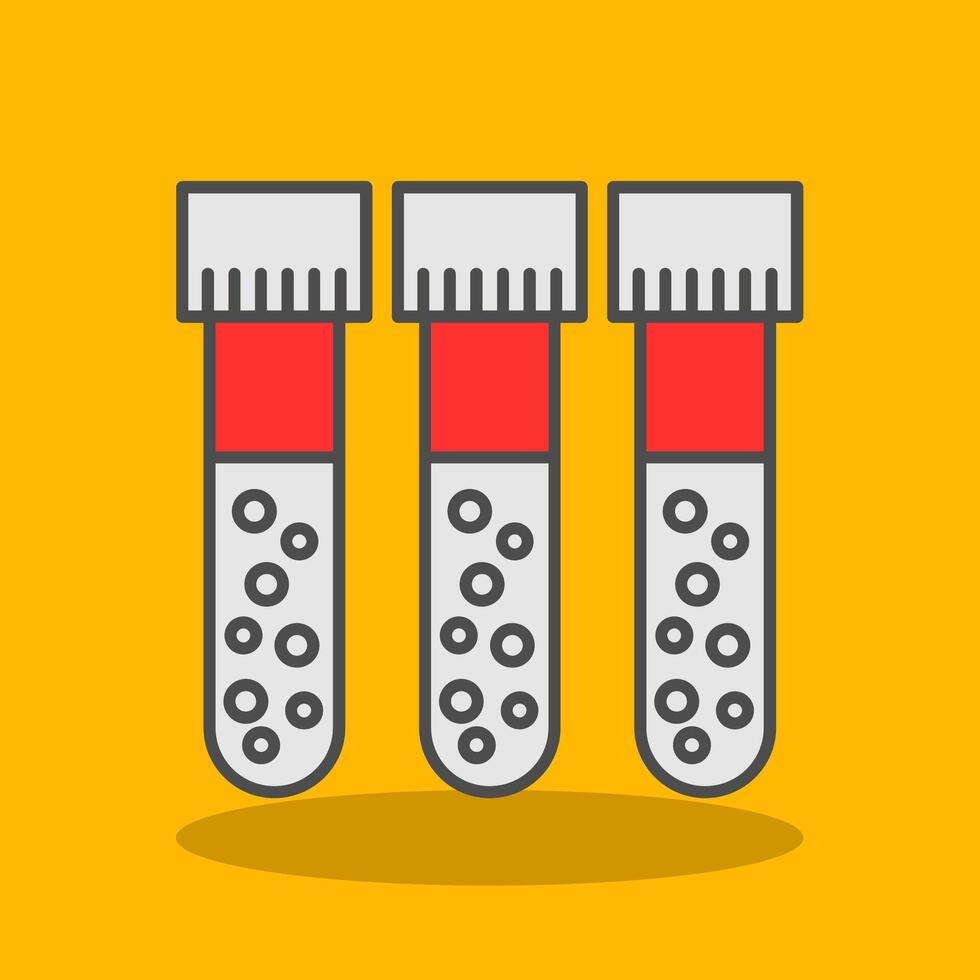 Blood Test Filled Shadow Icon vector