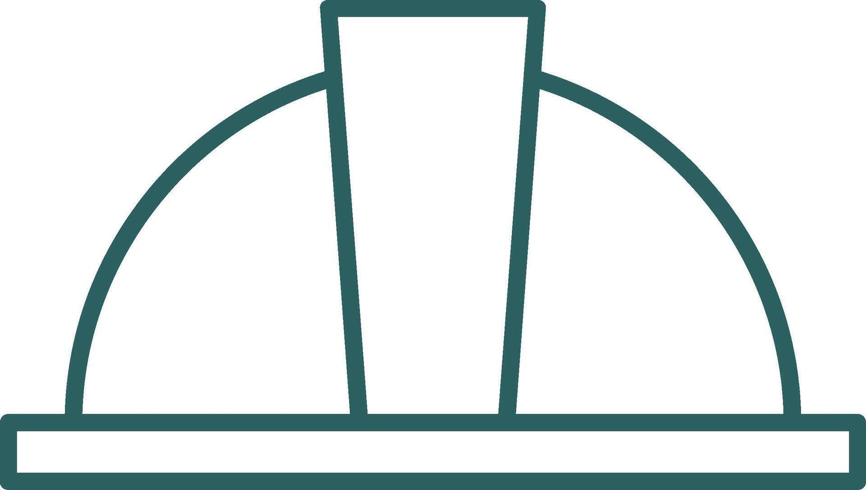 Hard Hat Line Gradient Round Corner Icon vector