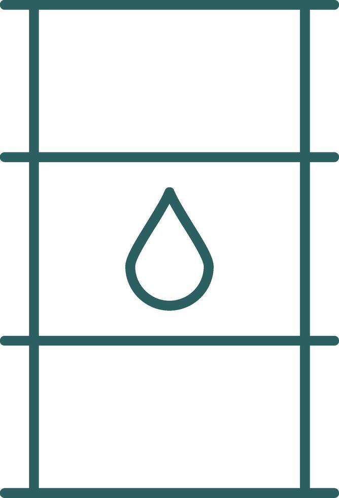 Oil Barrel Line Gradient Round Corner Icon vector
