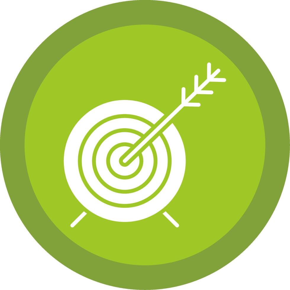 Target Glyph Multi Circle Icon vector