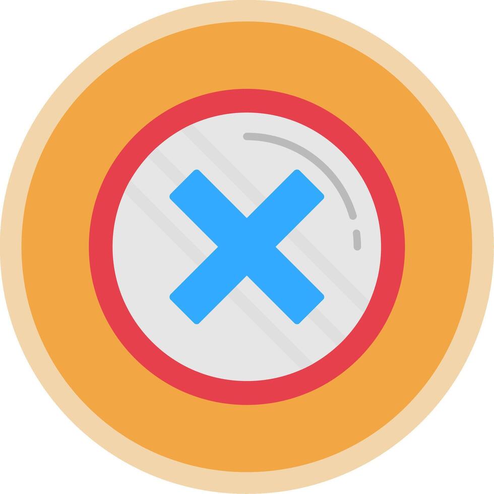 Cancel Flat Multi Circle Icon vector
