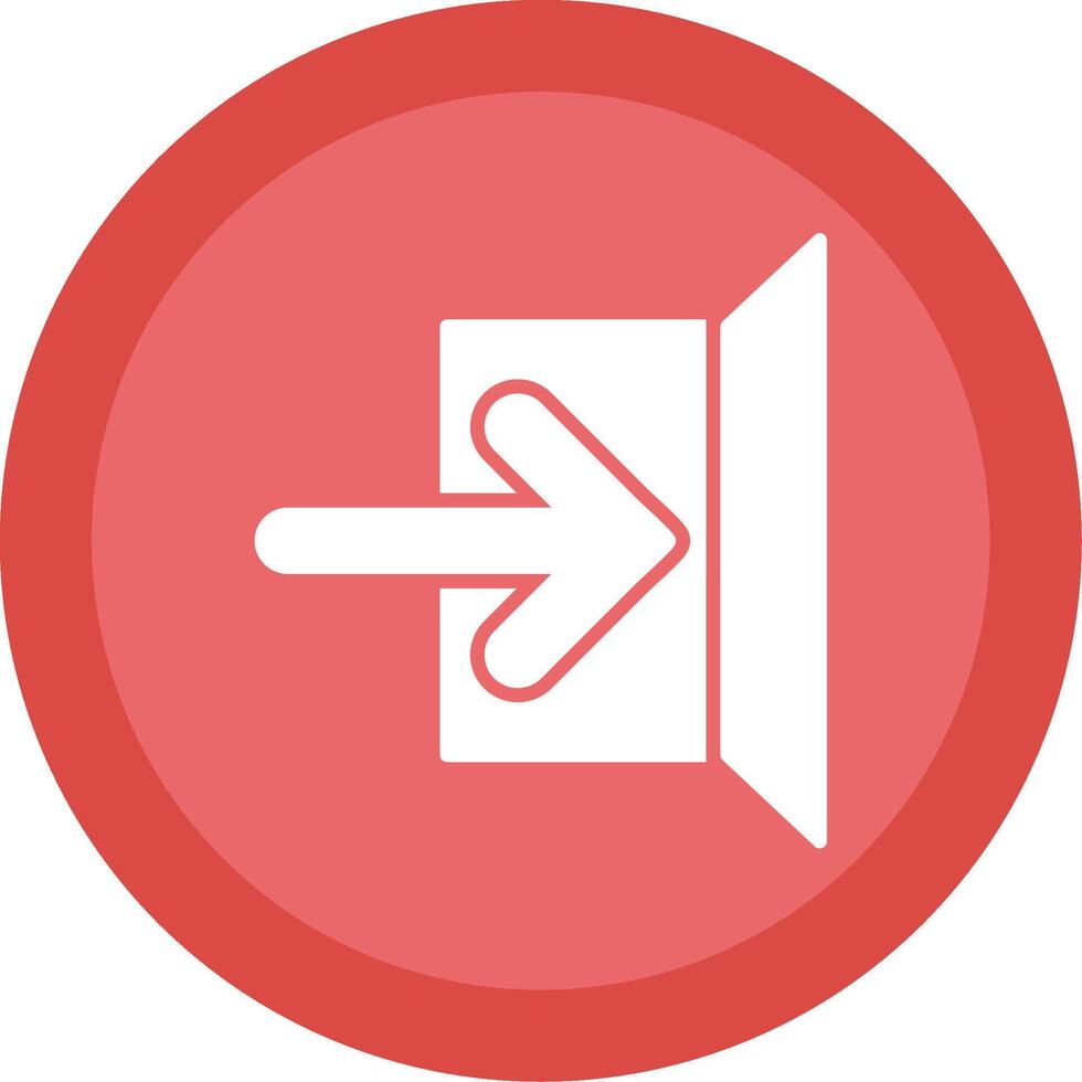 Sign In Glyph Multi Circle Icon vector