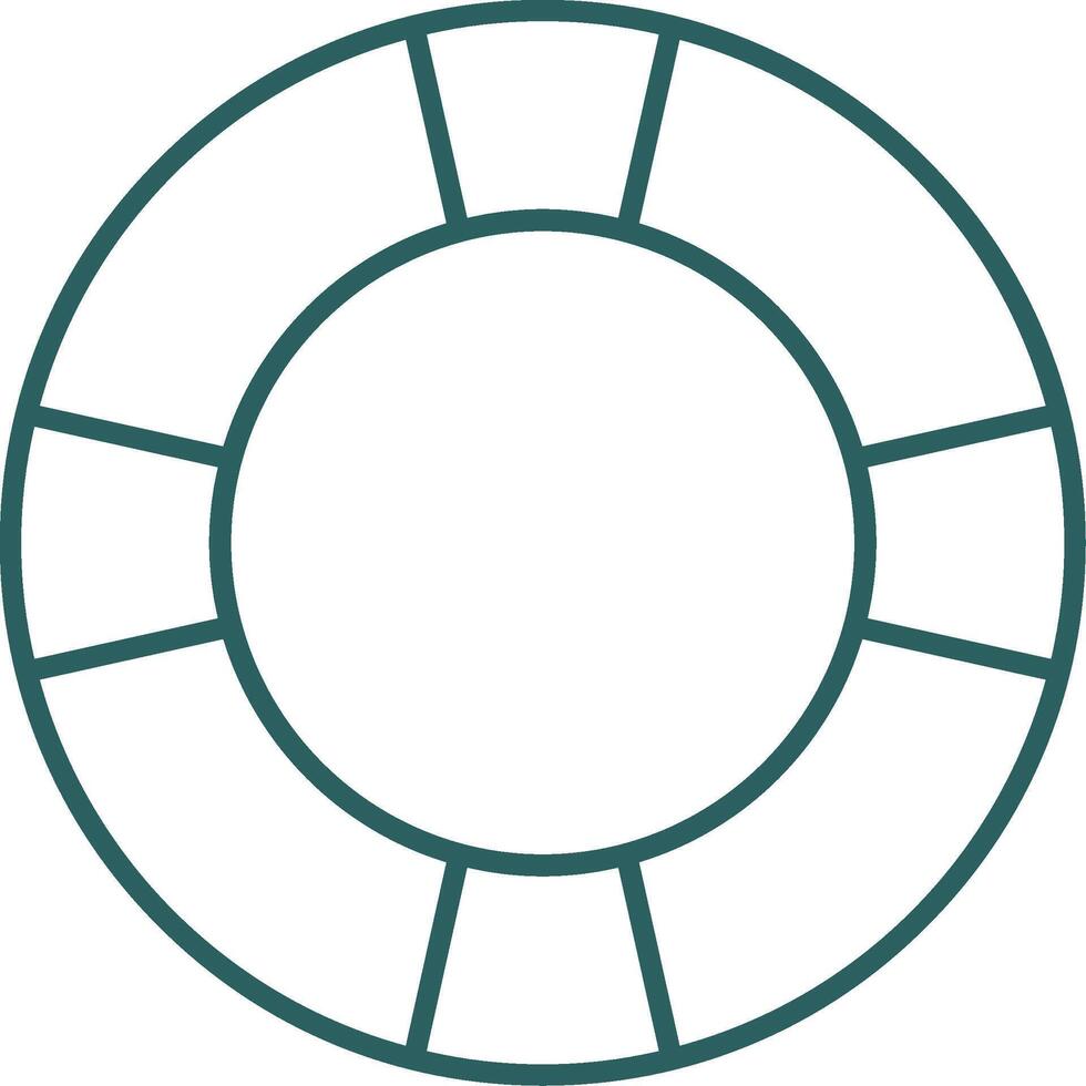Life Saver Line Gradient Round Corner Icon vector