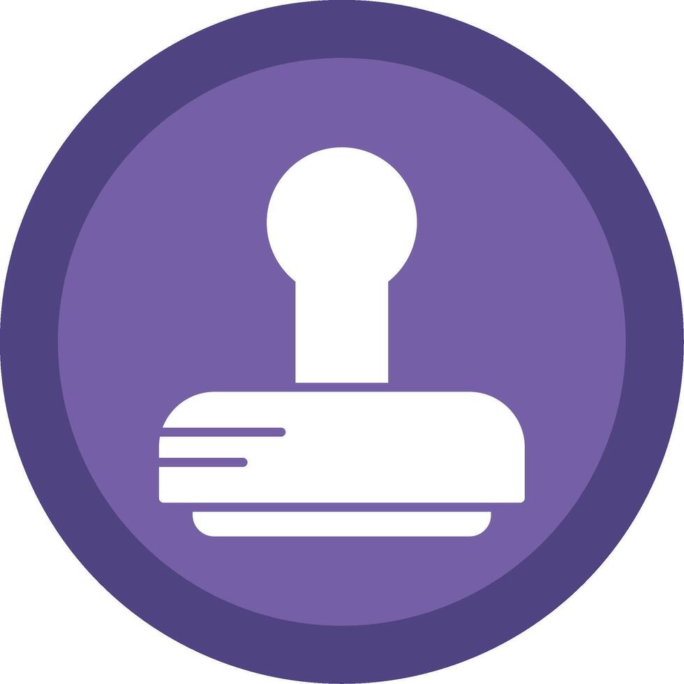 Stamp Glyph Multi Circle Icon vector