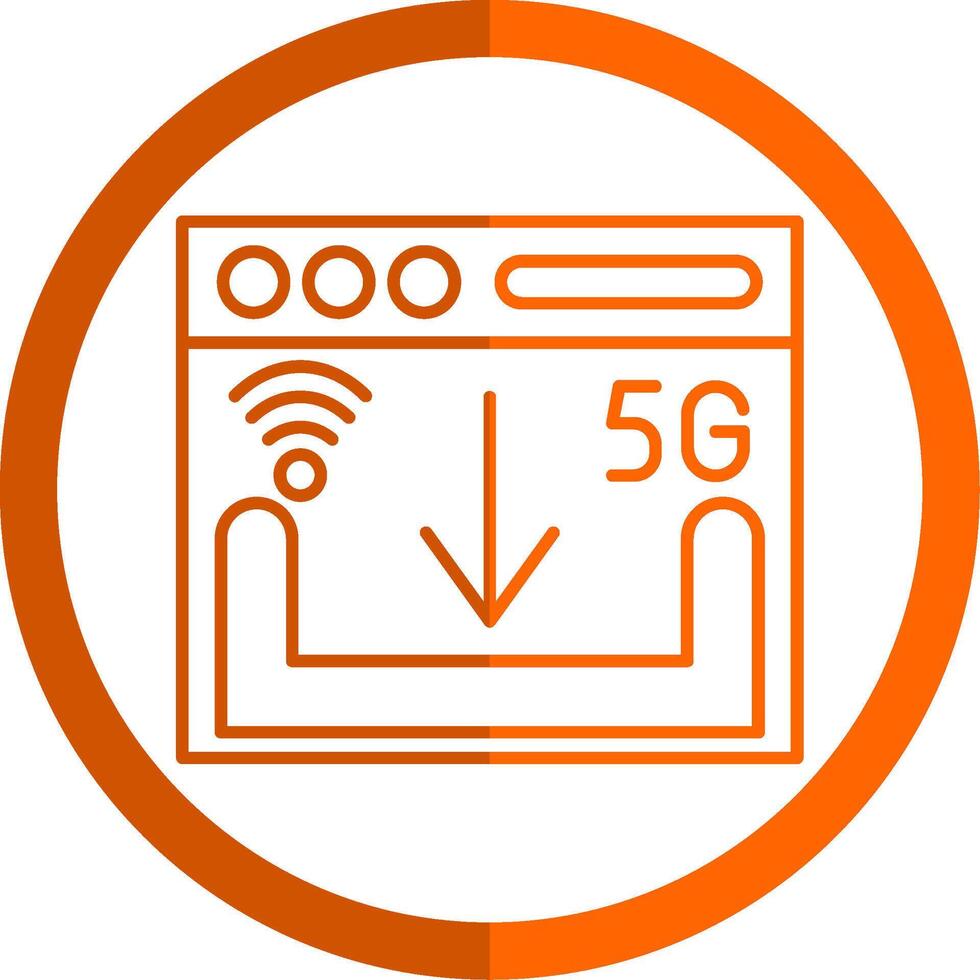 Download Line Orange Circle Icon vector