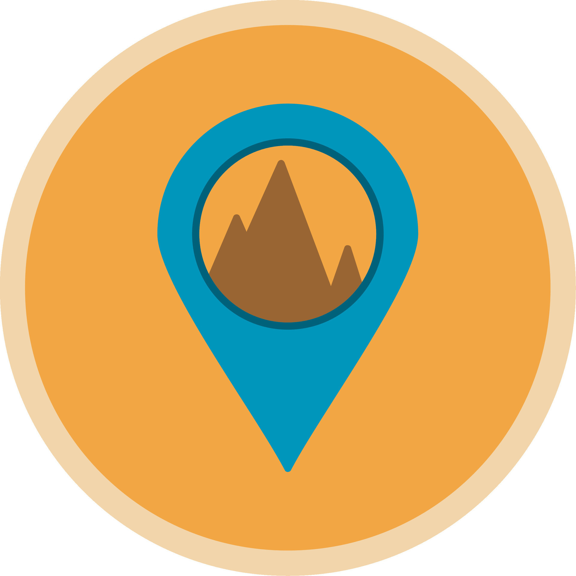 Hill Map Flat Multi Circle Icon 42956876 Vector Art at Vecteezy