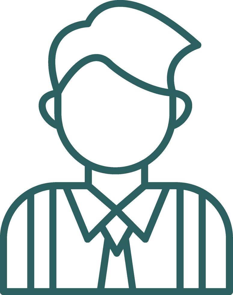 Businessman Line Gradient Round Corner Icon vector