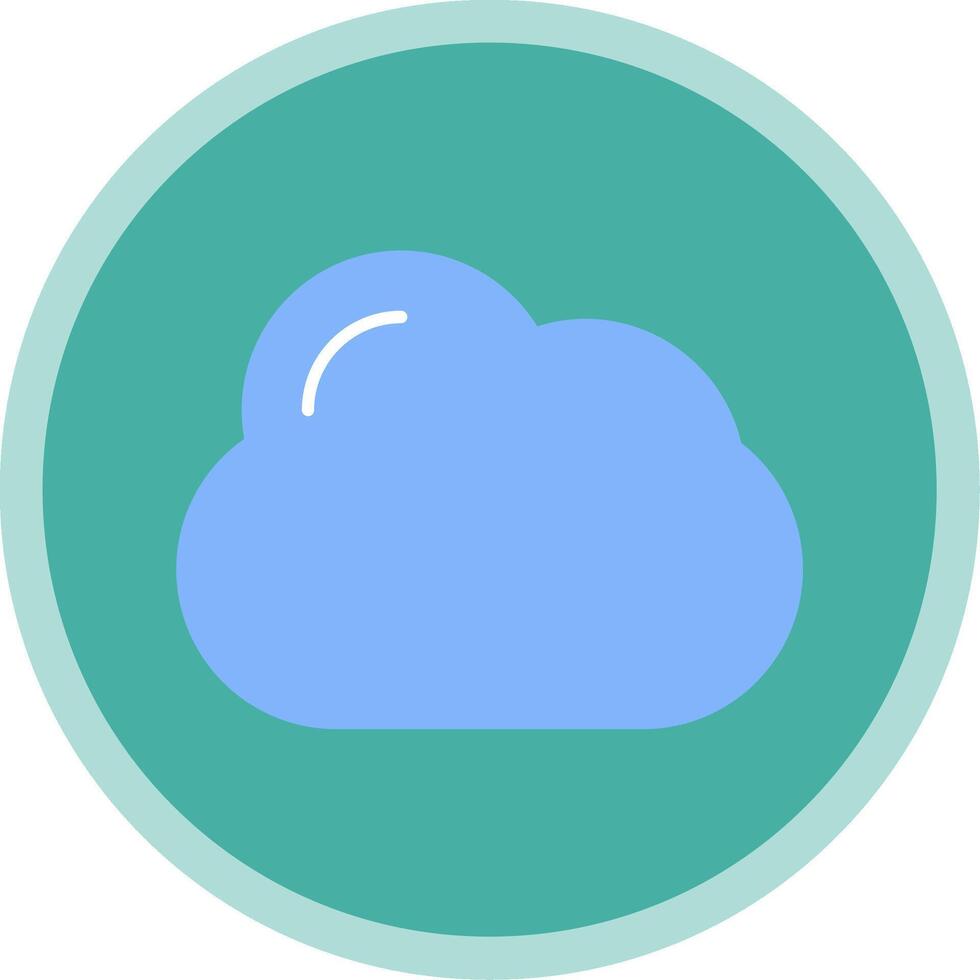 Cloud Flat Multi Circle Icon vector