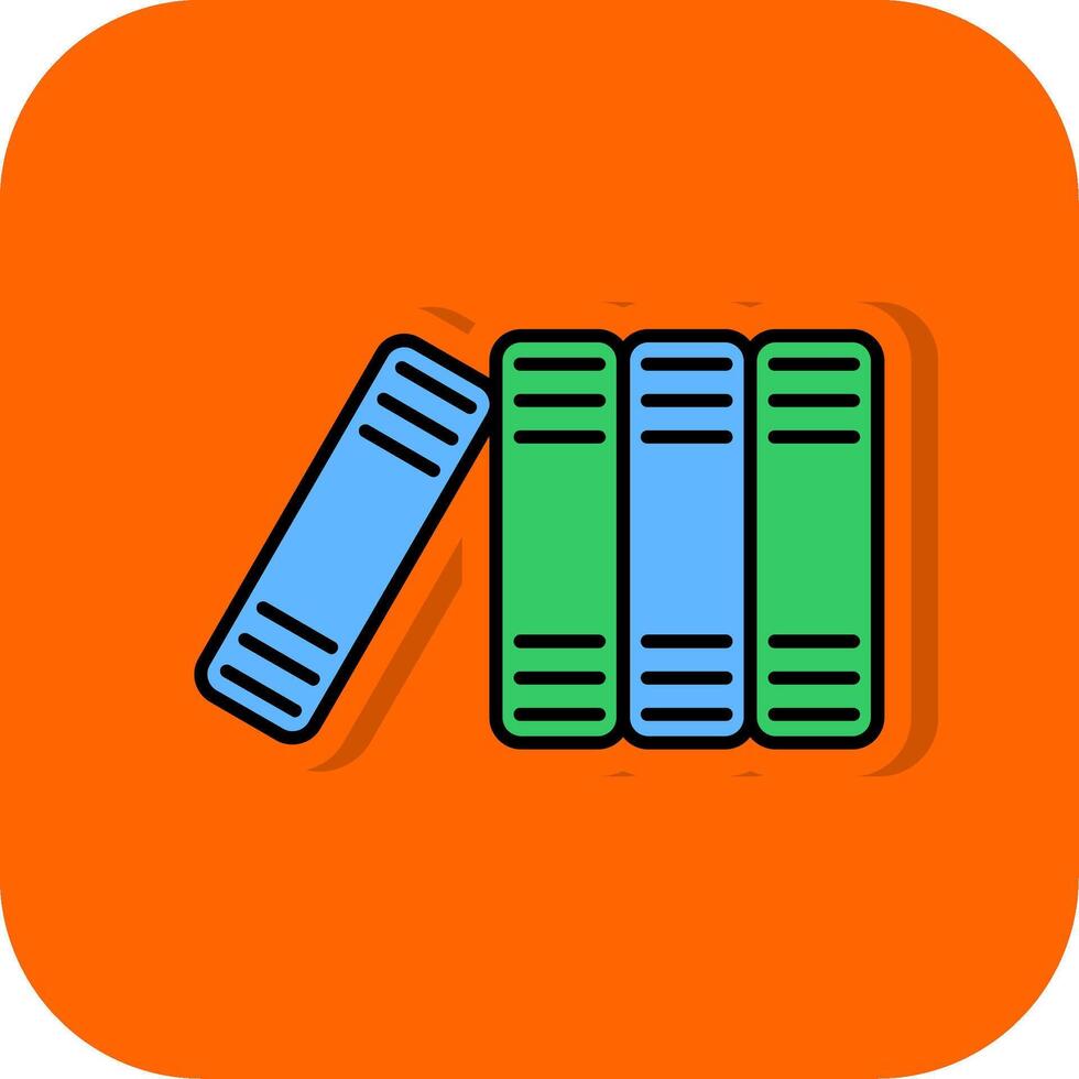 Files Filled Orange background Icon vector