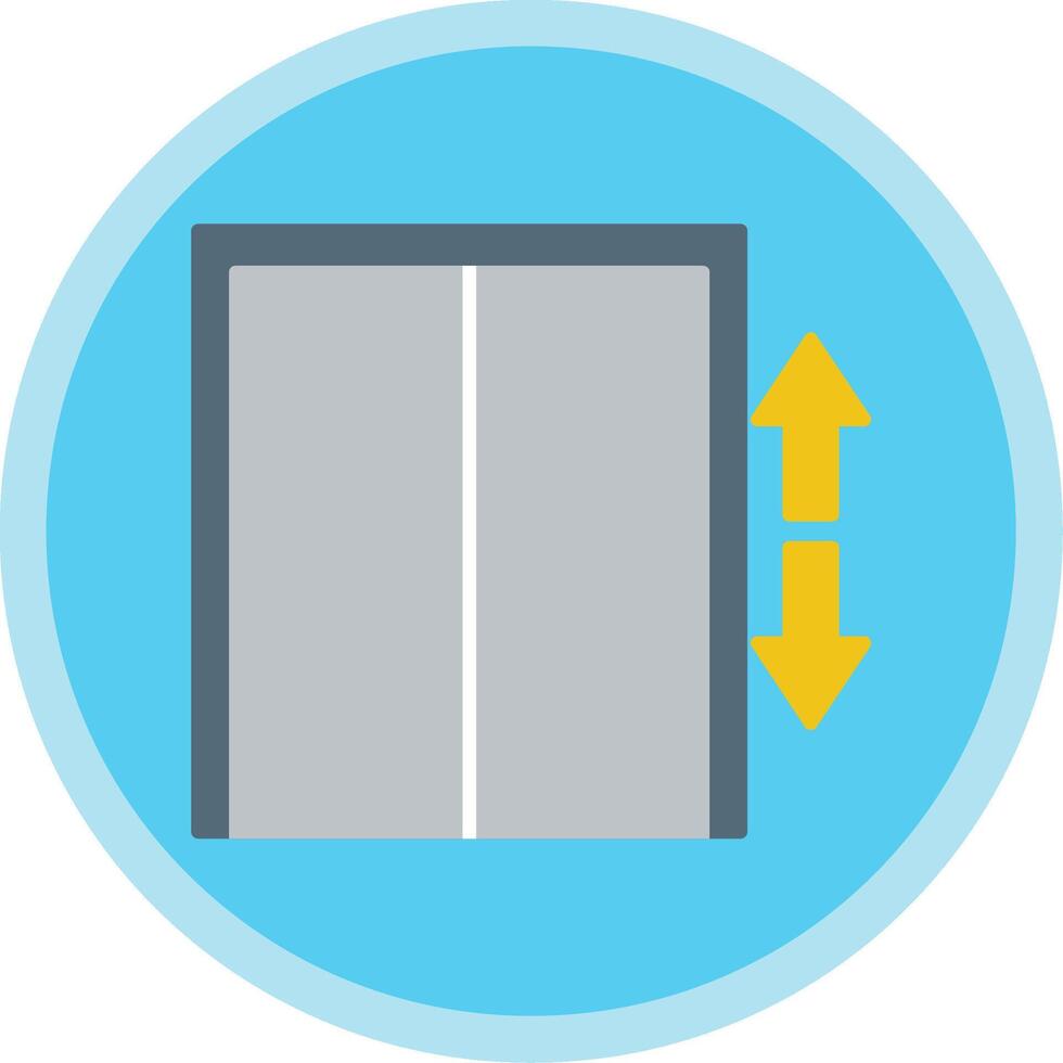 Lift Flat Multi Circle Icon vector