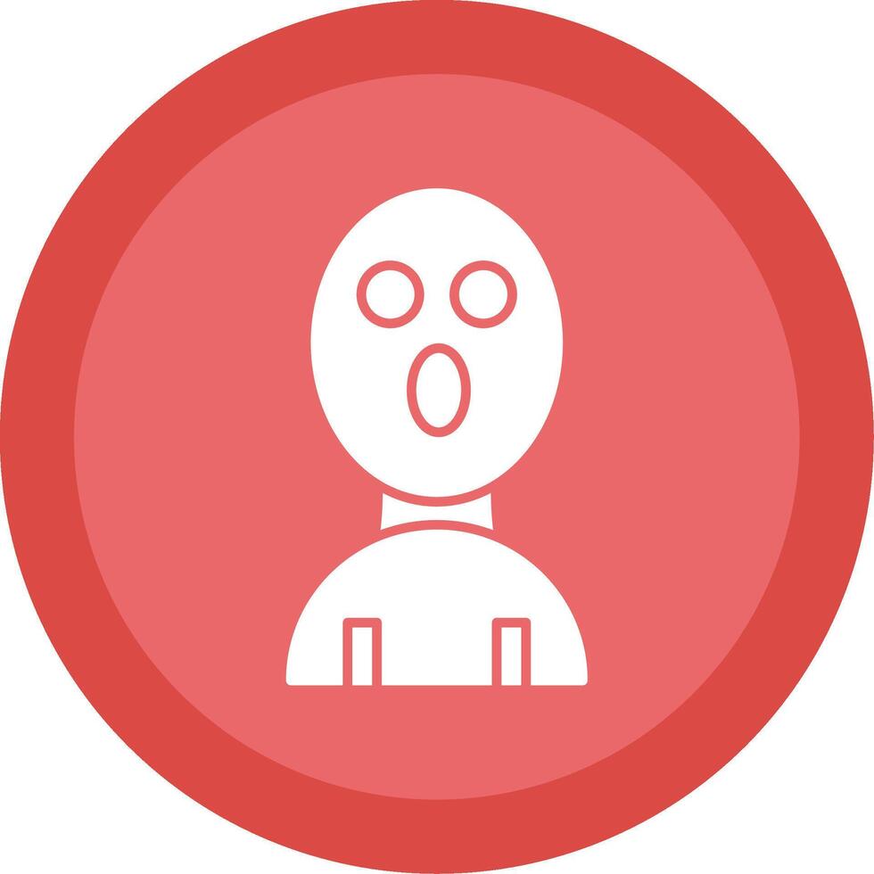 Balaclava Glyph Multi Circle Icon vector