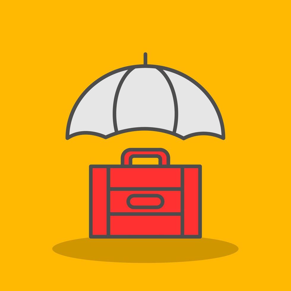 Risk Management Filled Shadow Icon vector