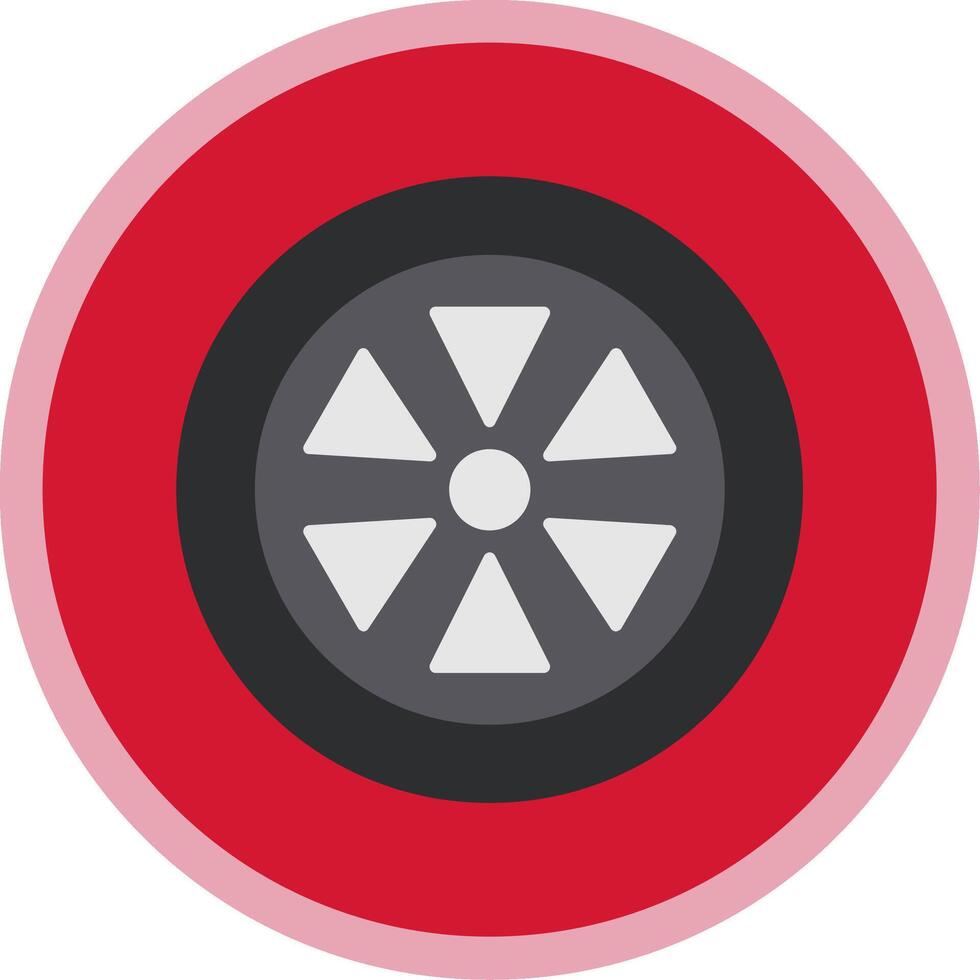 Wheel Flat Multi Circle Icon vector