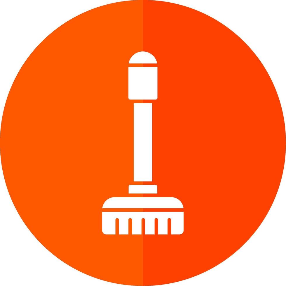 Floor Mop Glyph Red Circle Icon vector