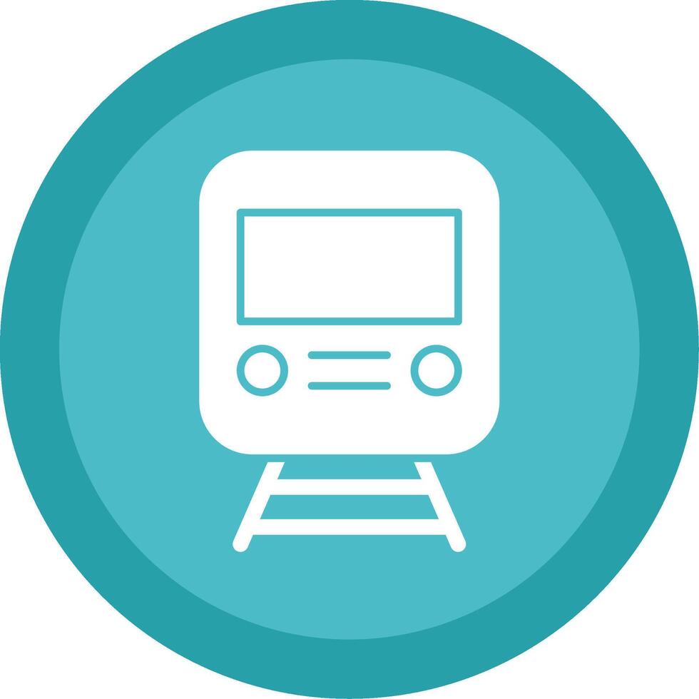 Rail Glyph Multi Circle Icon vector