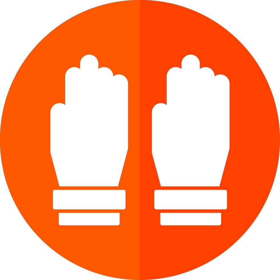 Glove Glyph Red Circle Icon vector