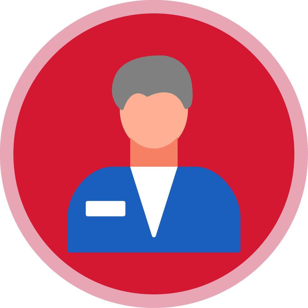Postman Flat Multi Circle Icon vector