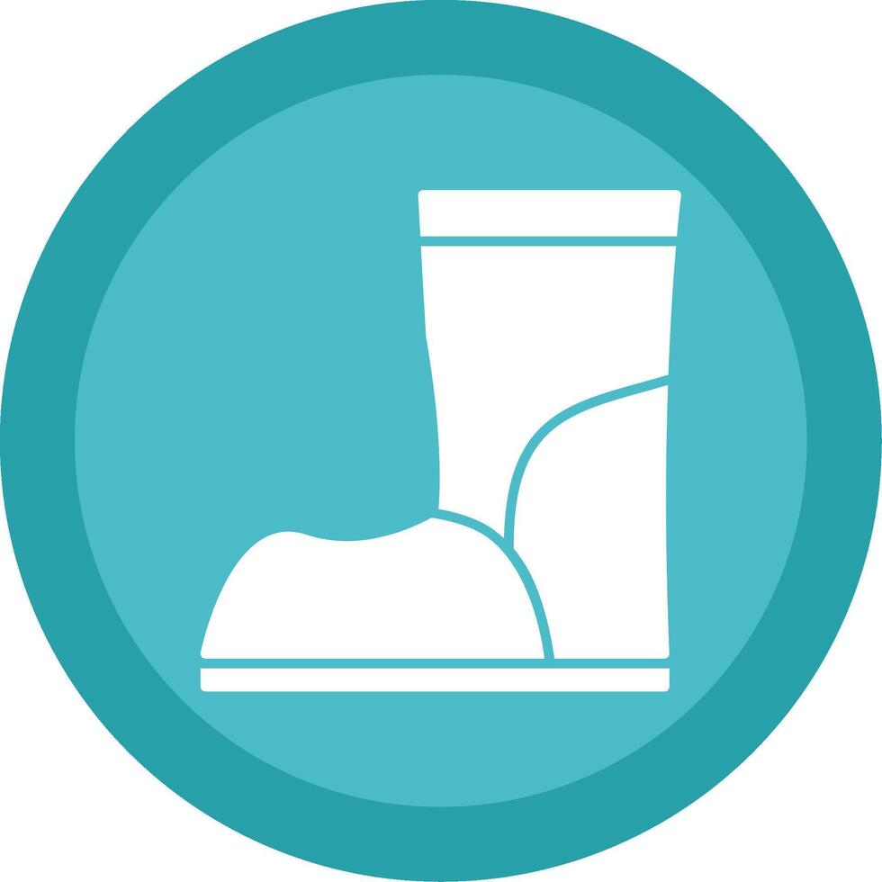 Boot Glyph Multi Circle Icon vector