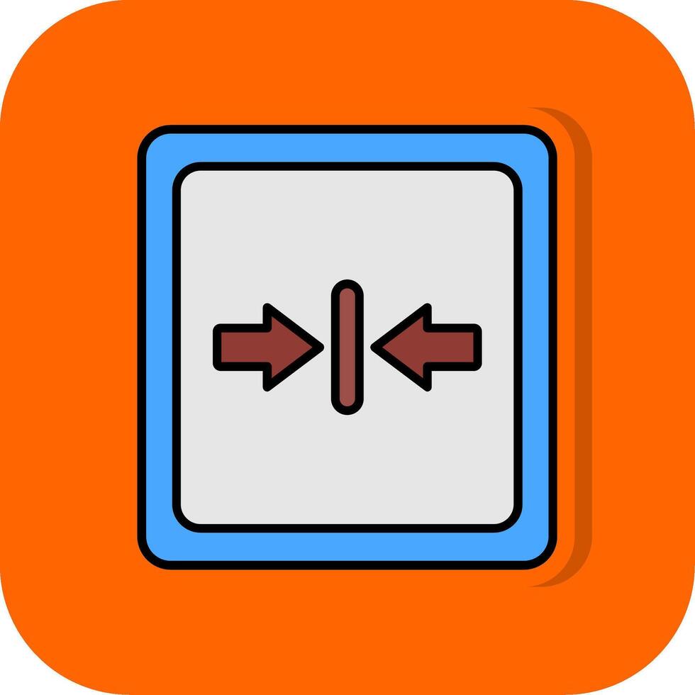 minimizar lleno naranja antecedentes icono vector
