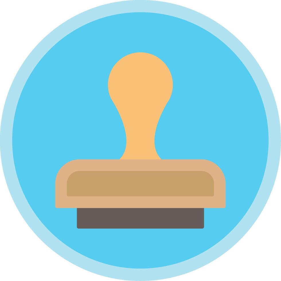 Stamp Flat Multi Circle Icon vector