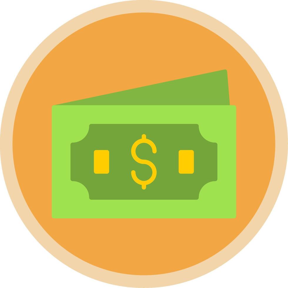 Money Flat Multi Circle Icon vector