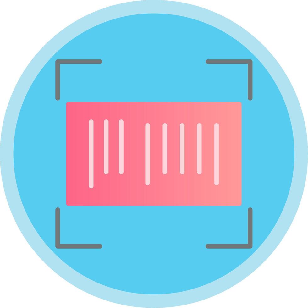 Barcode Flat Multi Circle Icon vector