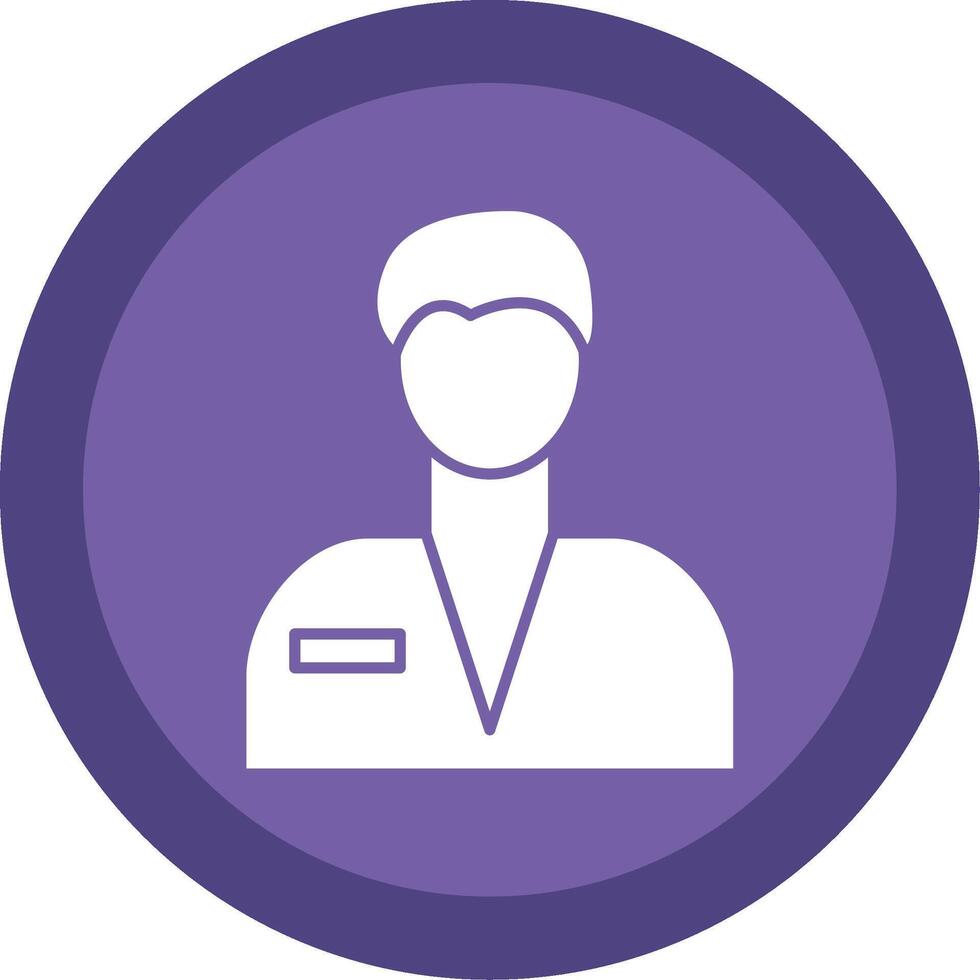 Postman Glyph Multi Circle Icon vector