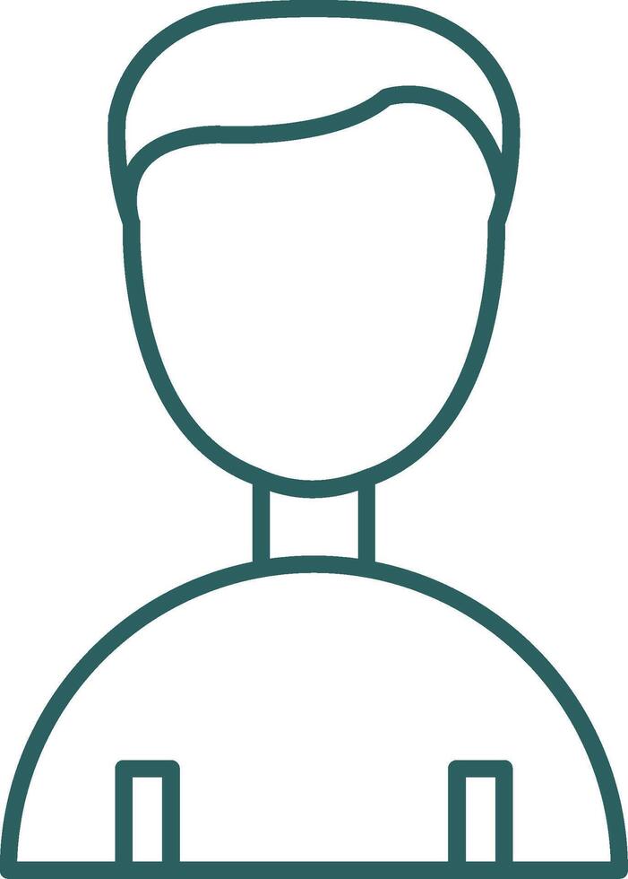 Person Line Gradient Round Corner Icon vector