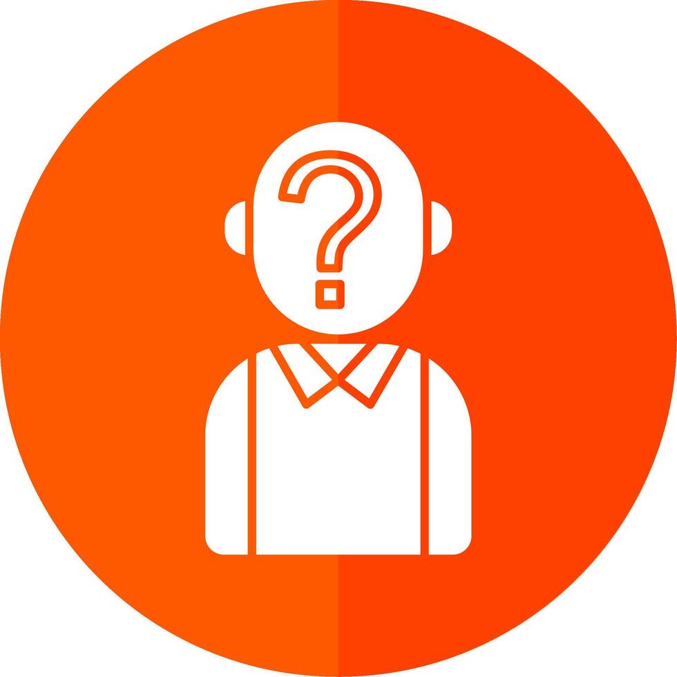 Suspect Glyph Red Circle Icon vector