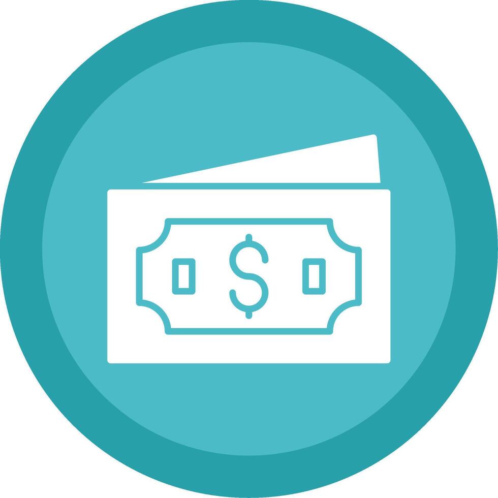 Money Glyph Multi Circle Icon vector