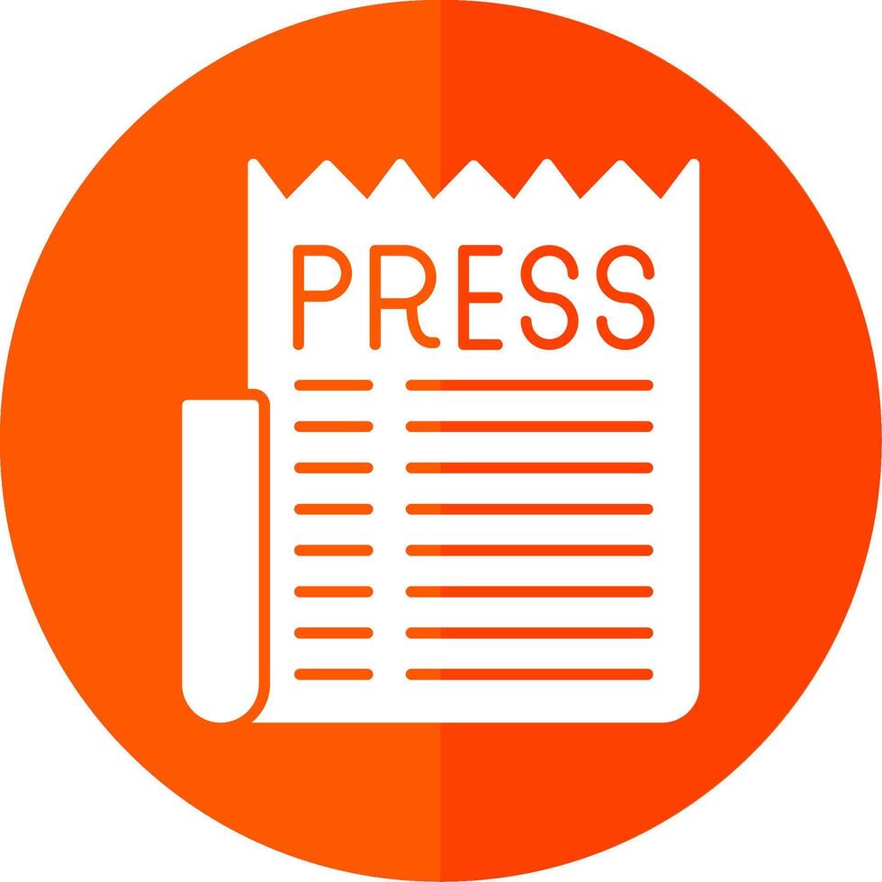 Press Release Glyph Red Circle Icon vector