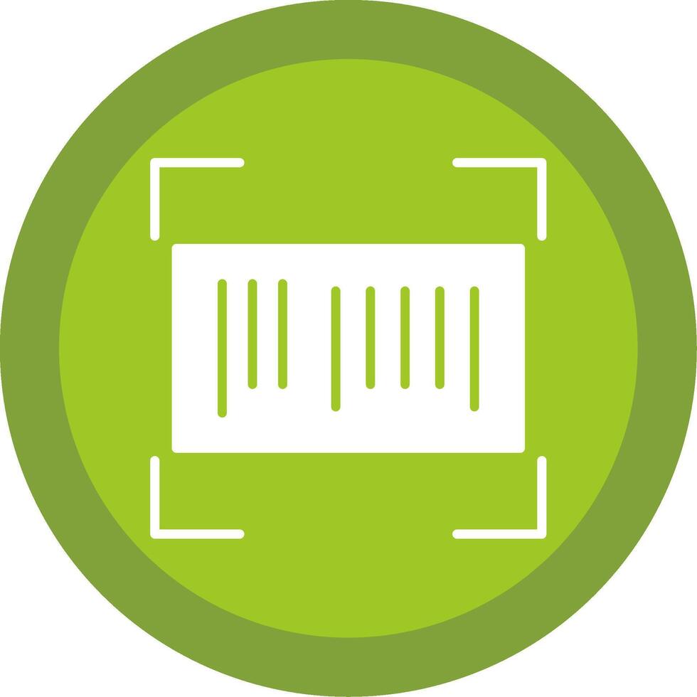 Barcode Glyph Multi Circle Icon vector