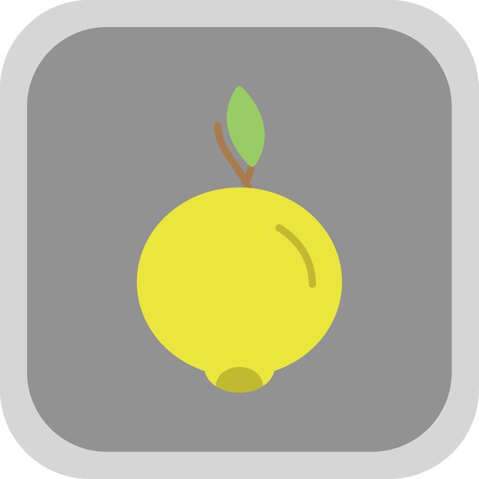 Ugli Fruit Flat Round Corner Icon vector
