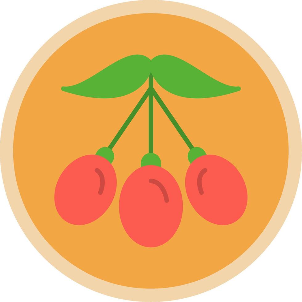 Wolfberry Flat Multi Circle Icon vector