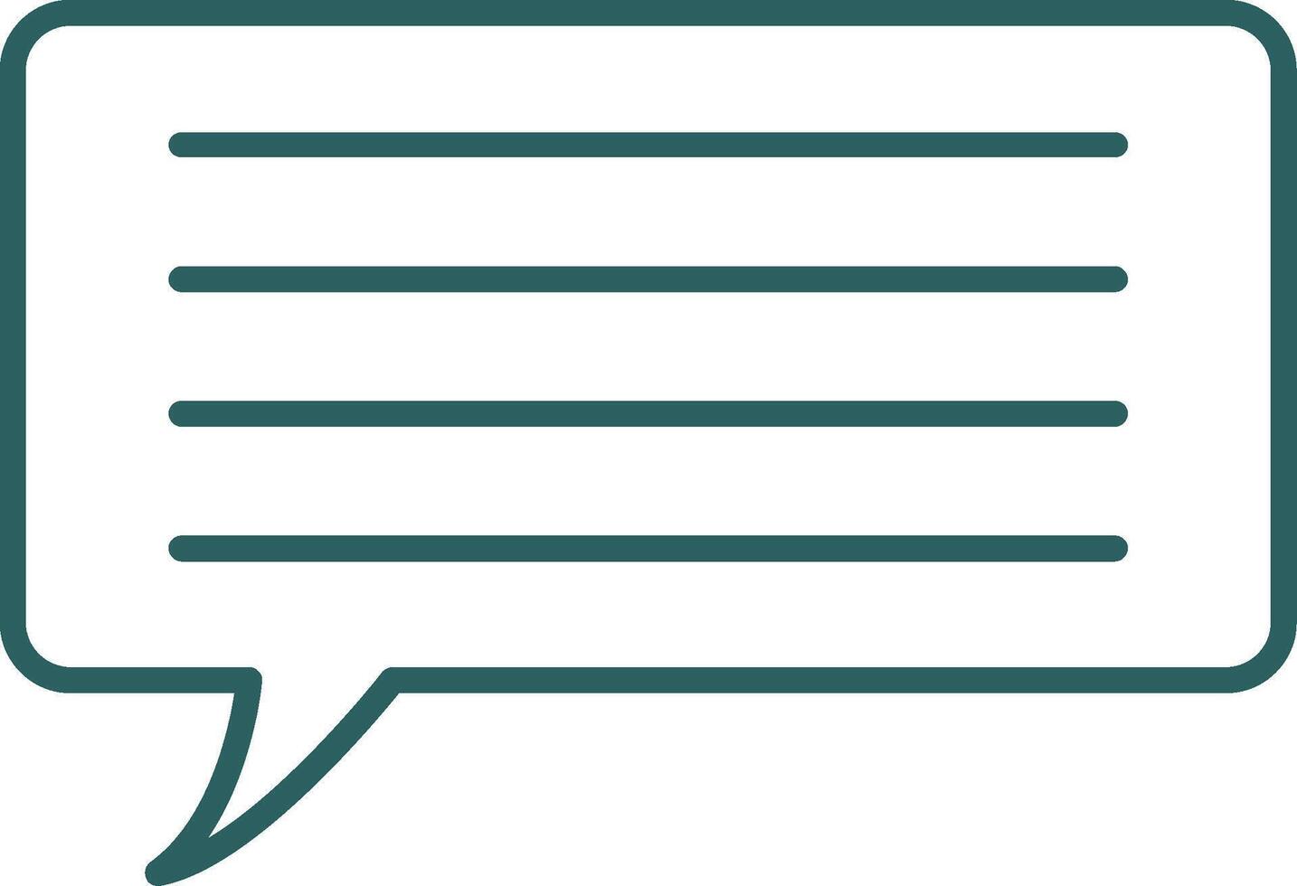 Message Line Gradient Round Corner Icon vector