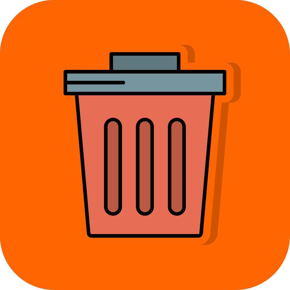 Remove Filled Orange background Icon vector
