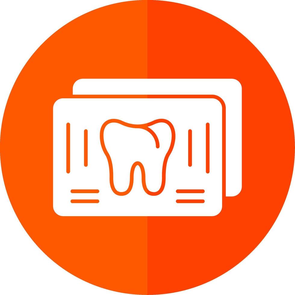 X Ray Glyph Red Circle Icon vector